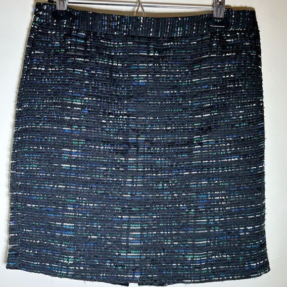 Anne Taylor Loft petite women's skirt mini size 10 back slit business casual - Picture 3 of 8